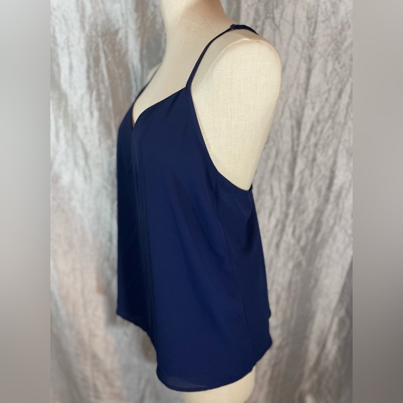Wells Grace navy polyester tank top with liner & adjustable straps - Picture 9 of 10